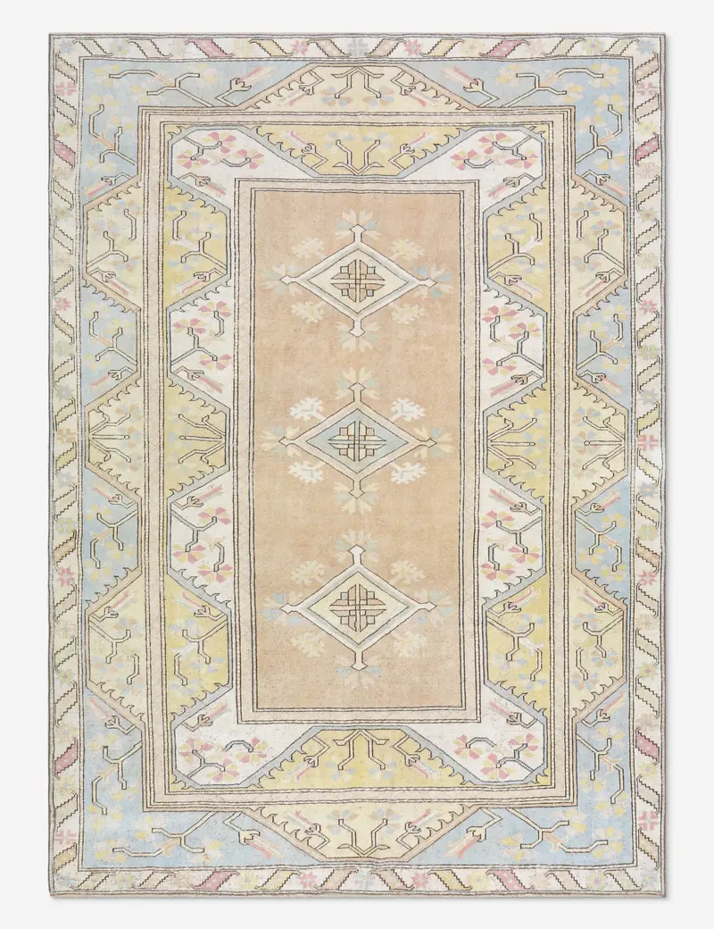 Grand Turkish Wool Rug, Hand-Knotted Antique Design, 6'7" X 9'1" – No. 492 1