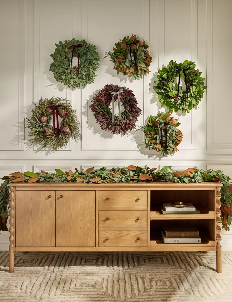 Grevillea & Pink Ice Protea Fresh Wreath – Artisan-Crafted 1