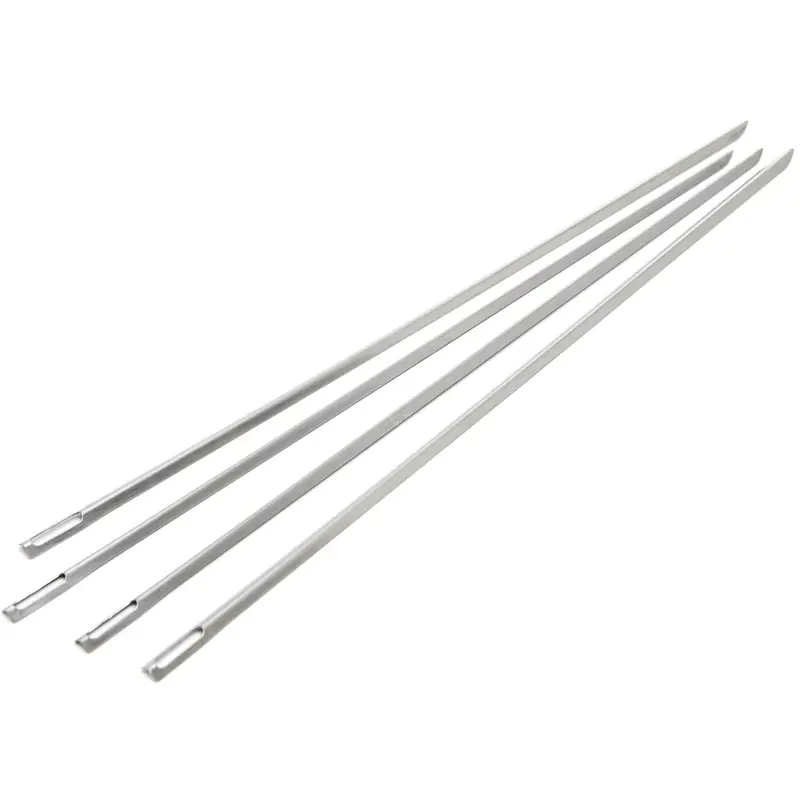 Grill Pro Slim V-Shaped 15-Inch Stainless Skewers 1