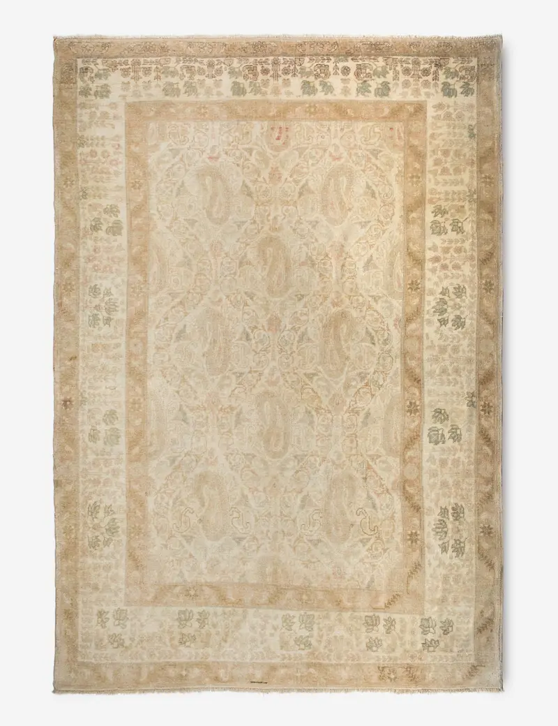 Hand-Knotted Turkish Wool Rug (5'1" X 7'5") — No. 371 1