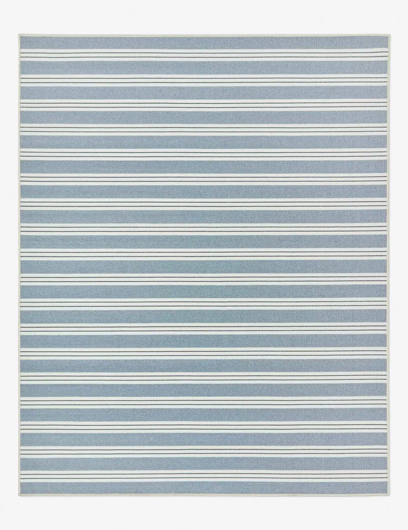 Hand-Loomed Minetta Outdoor-Indoor Rug In Deep Lapis Blue 1