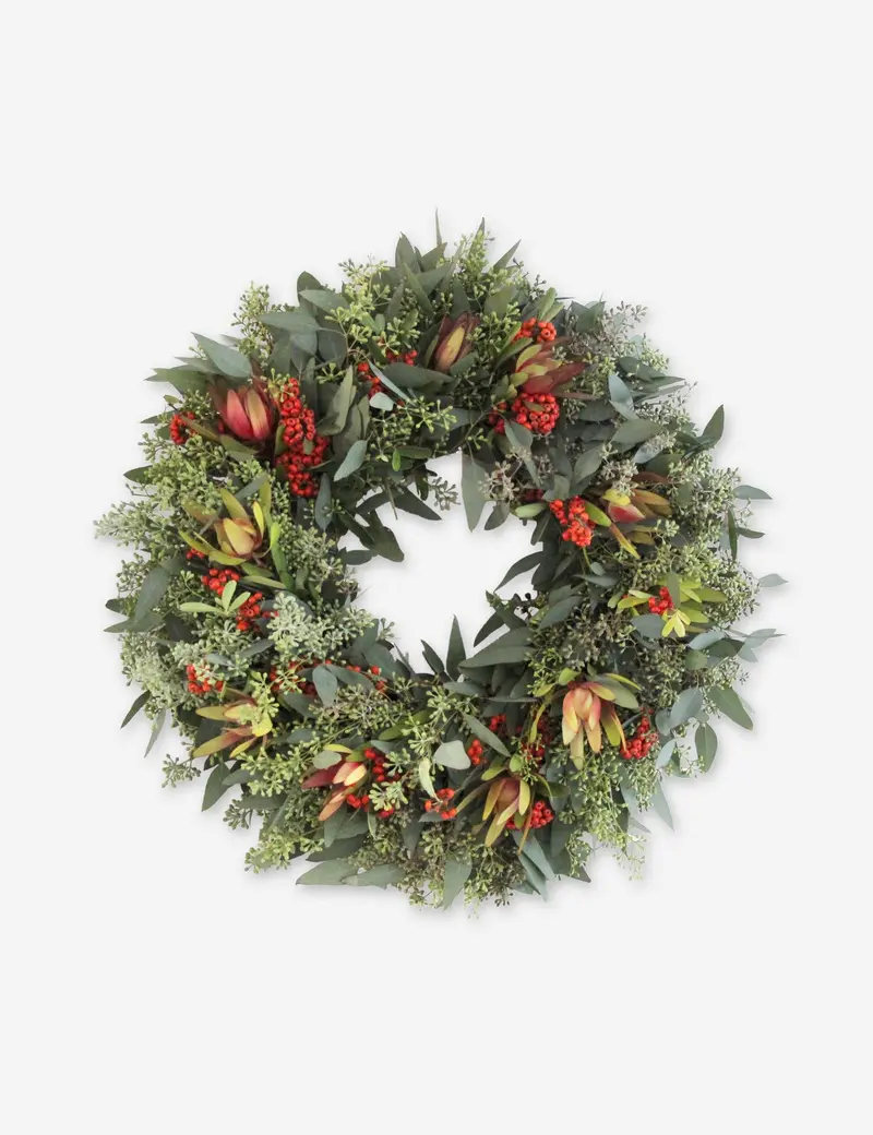 Handcrafted Fresh Winter Wreath – Seasonal Greenery 1
