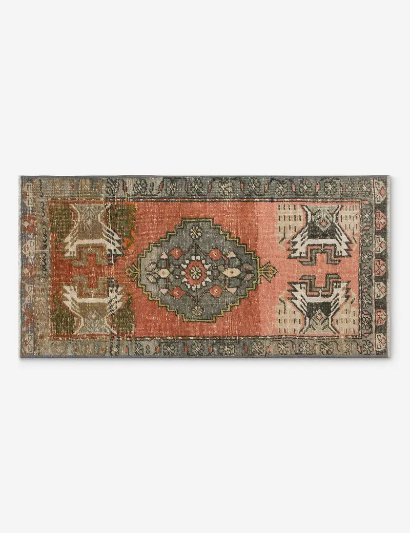 Handmade Turkish Wool Mini Rug – Antique-Style, 1'6" X 3'4", No. 329 1