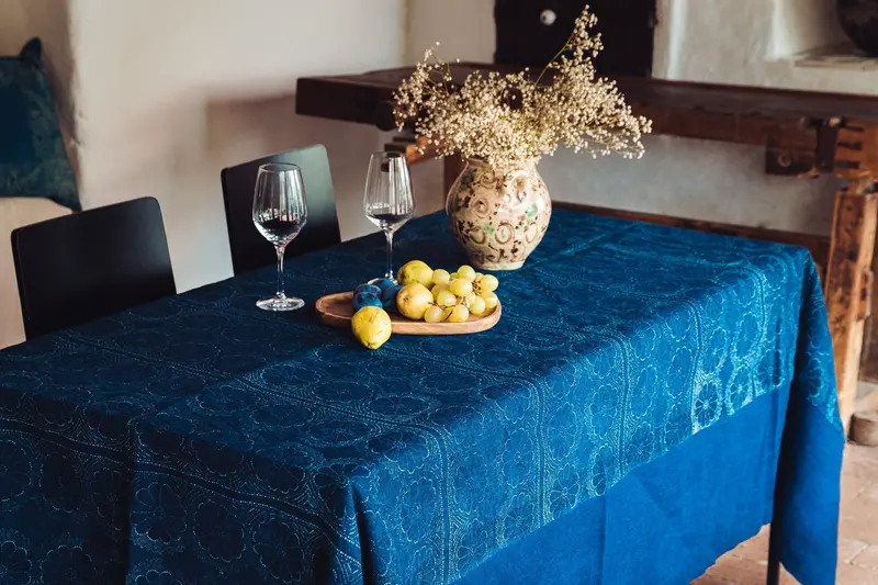 Handwoven Hemp Table Cover – Antique Hungarian Craft – Tw122 1