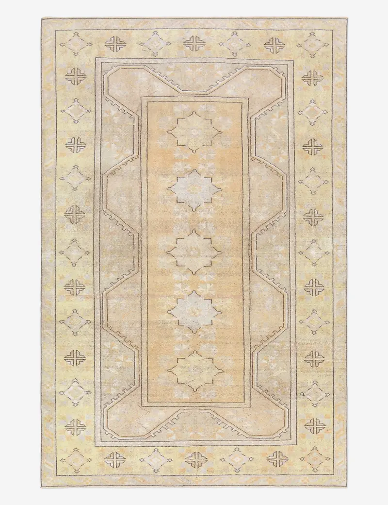 Harmonious Turkish Hand-Knotted Wool Rug, Vintage Character, 5'1" X 7'10" – No. 487 1
