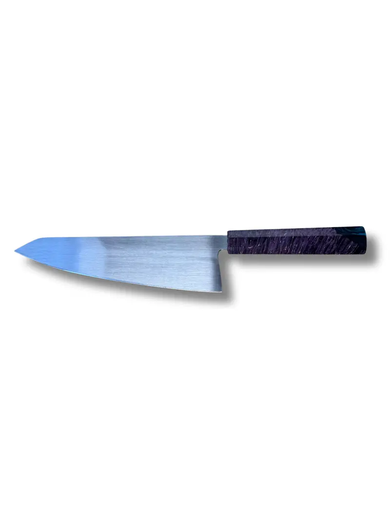 Hathenbruck 8-Inch Bunka Chef Knife – Purple And Blue Handle 1
