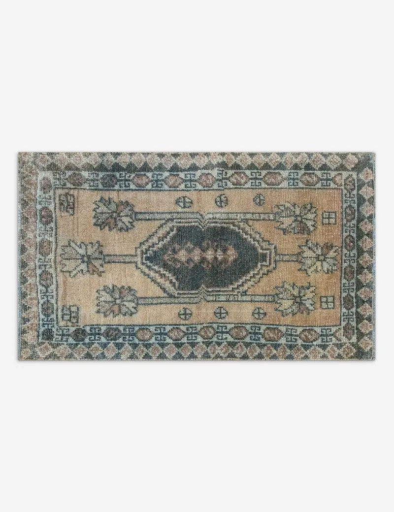 Heritage Turkish Wool Mini Rug – Hand-Knotted, 1'7" X 2'6", No. 346 1