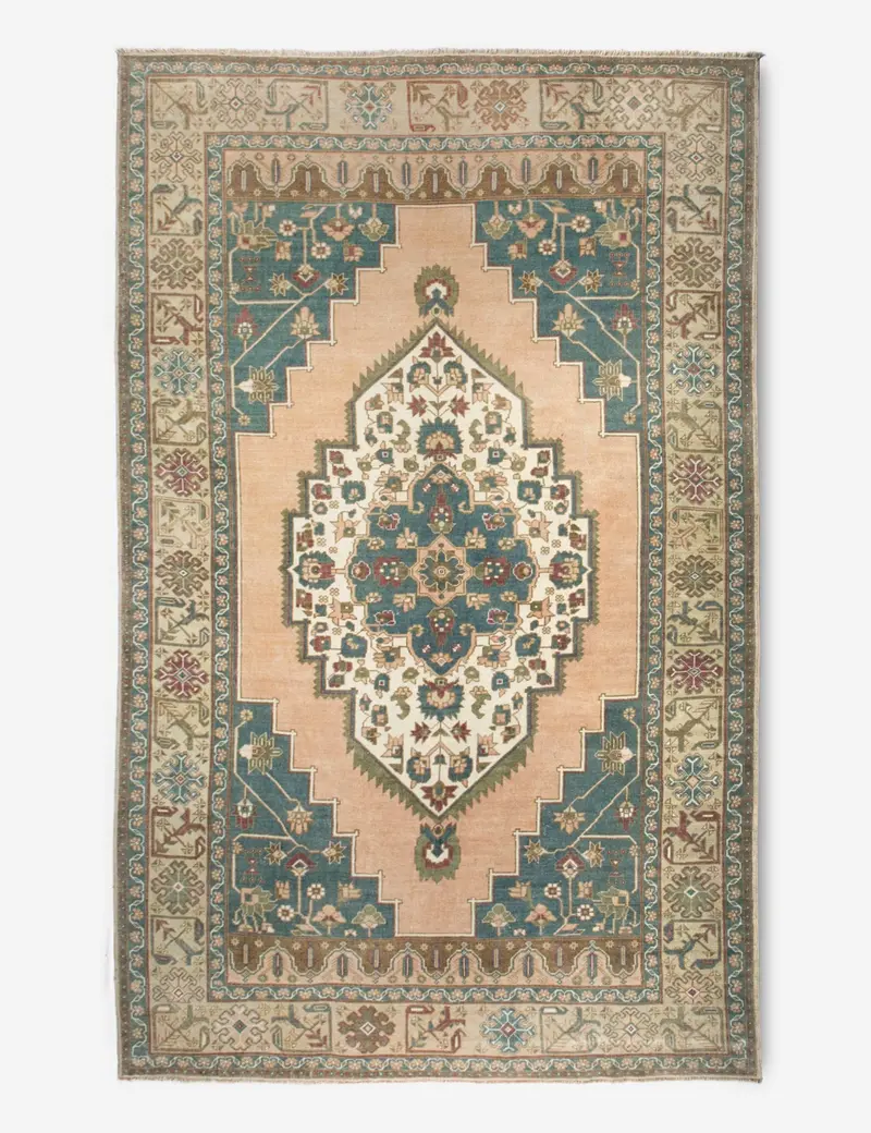 Heritage Turkish Wool Rug – Hand-Knotted, 6'8" X 11'0", Rug No. 383 1