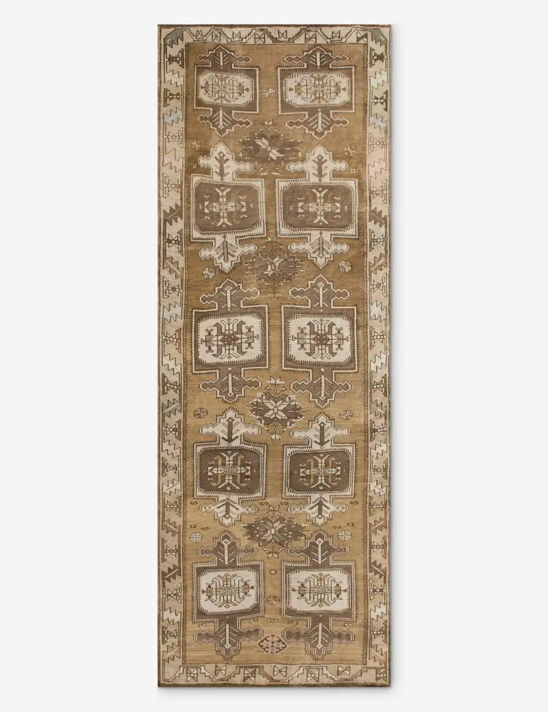 Heritage Turkish Wool Runner Rug, Vintage Hand-Knotted, 4'7" X 12'7", No. 303 1