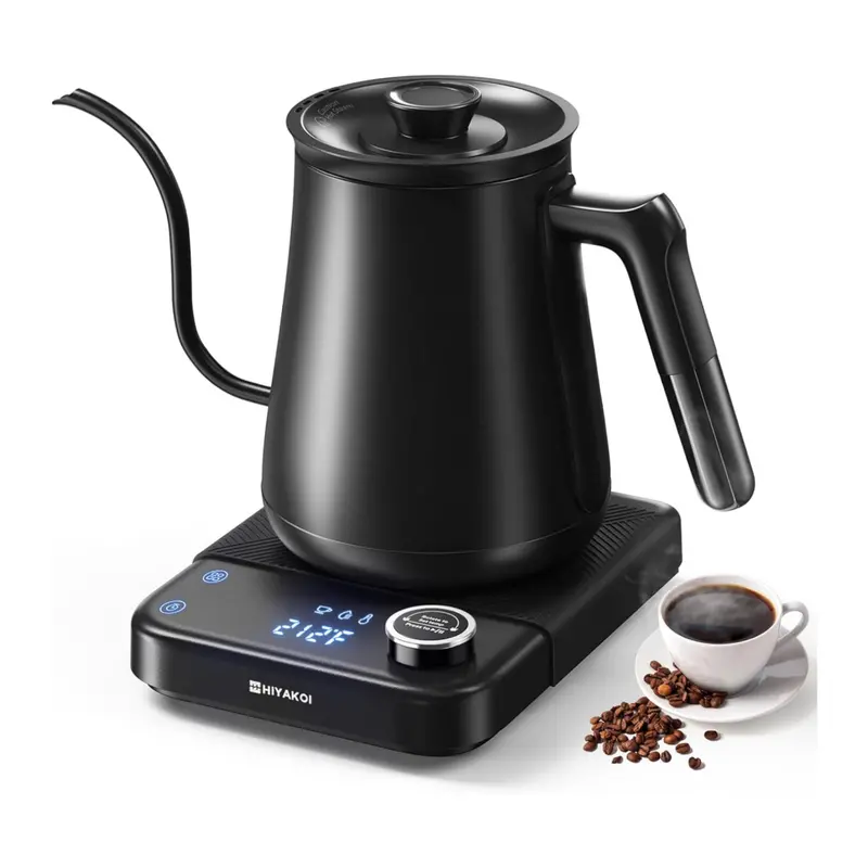 Hiyakoi Gooseneck Electric Kettle – 0.8L Variable-Temp Control Kettle For Pour-Over Coffee & Tea 1