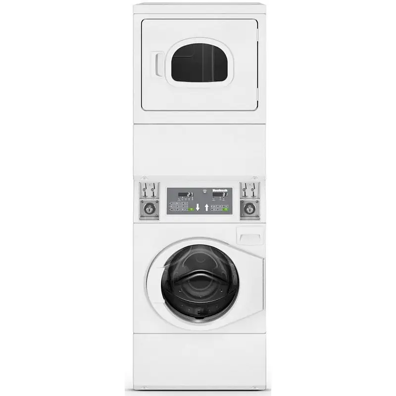 Huebsch Electric Washer-Dryer Stack – 286-Lb Dryer, Optimized For Multi-Unit Operations Htenxasp286Cw01 1