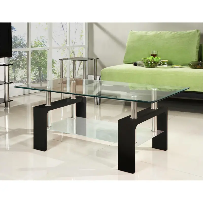 Ifdc If 2004 Oval Coffee Table With Solid Wood Top 1
