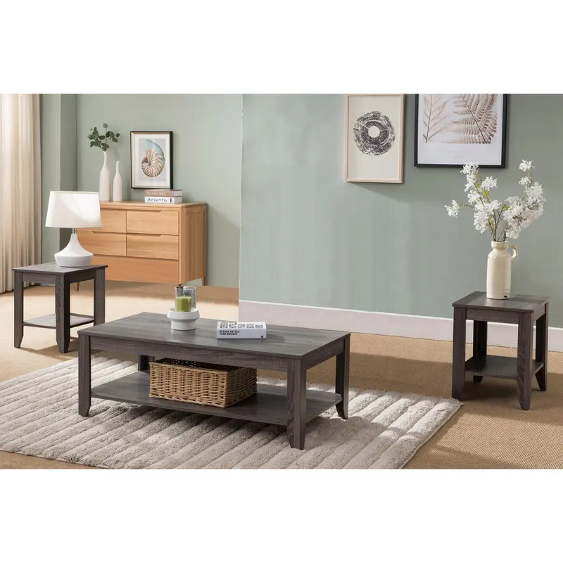 Ifdc If 3216 Living Room Table Set – Nesting Coffee And Side Tables Combo 1
