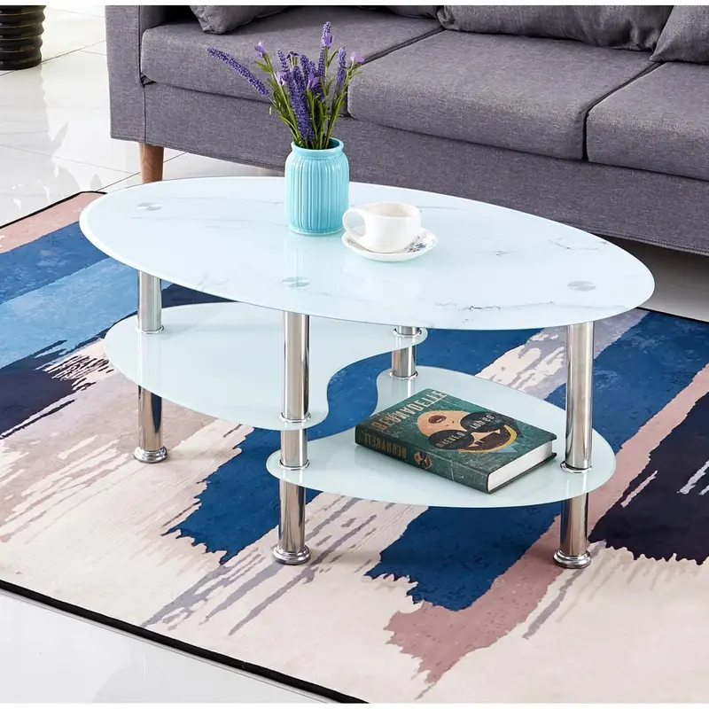 Ifdc Oval Coffee Table With Storage If 2029 1