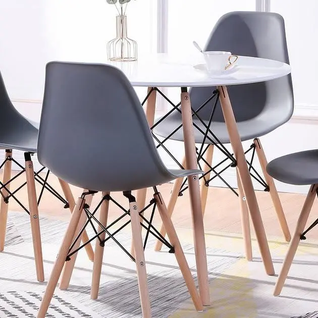 Ifdc Round Dining Table T1405 – Warm Wooden Top 1