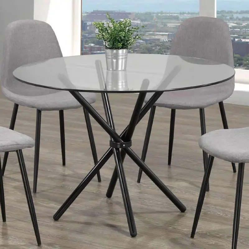 Ifdc Round Glass Dining Table T1429 – Central Pedestal Base 1