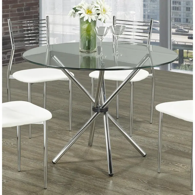 Ifdc Round Glass Dining Table With Central Pedestal T1430 1