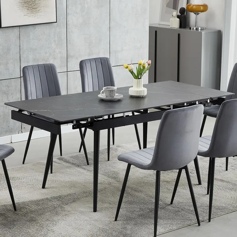 Ifdc Stone-Top Dining Table T-1472 – Central Pedestal Base 1