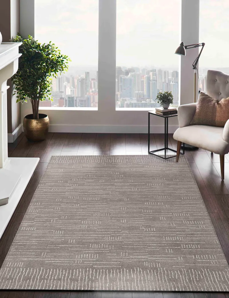 Kanda Hand-Tufted Wool Rug – Contemporary Color-Blocked Design 1