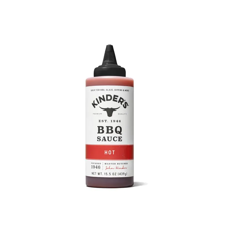 Kinder’S Hot Bbq Sauce – Spicy Kick, 15.5 Oz Bottle 1
