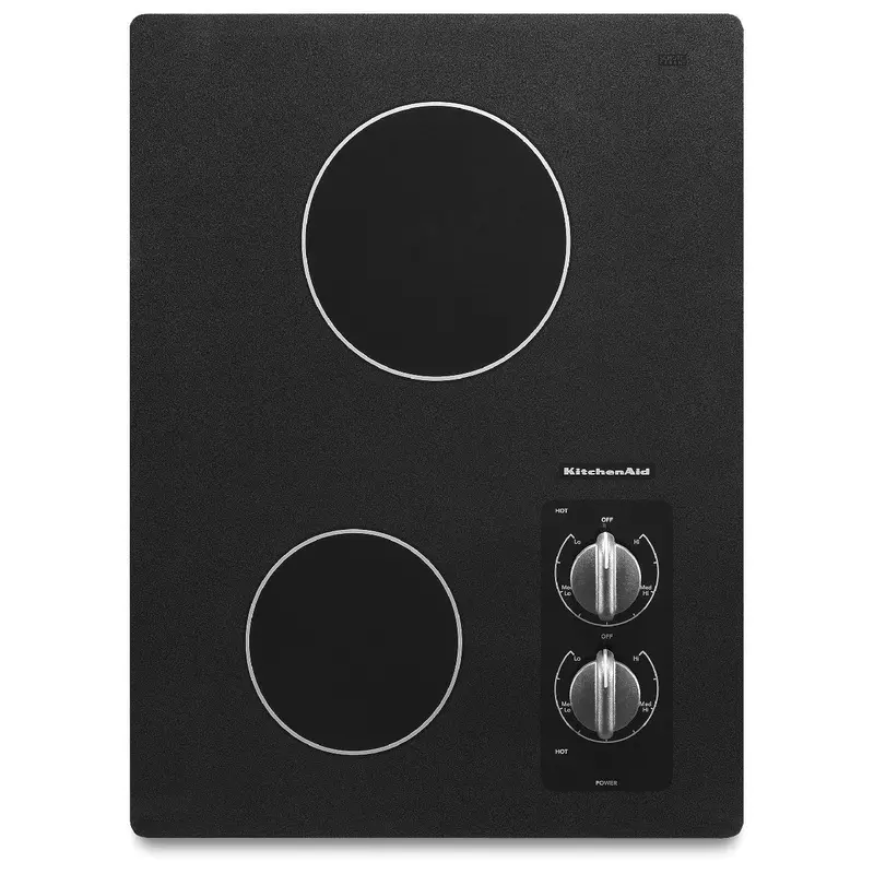 Kitchenaid 15-Inch Built-In Electric Cooktop With 2 Elements Kecc056Rbl 1