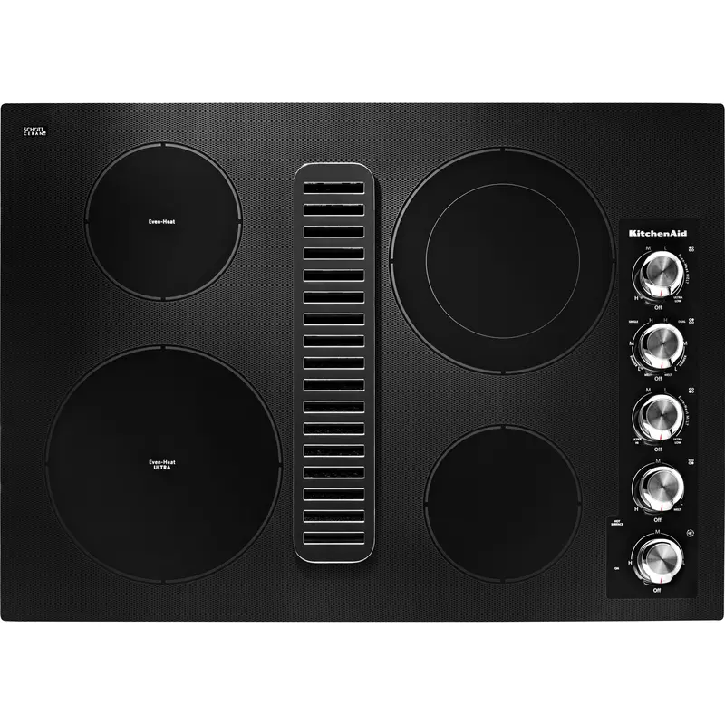 Kitchenaid 30-Inch Built-In Electric Cooktop Featuring Even-Heat™ Element Kced600Gbl 1