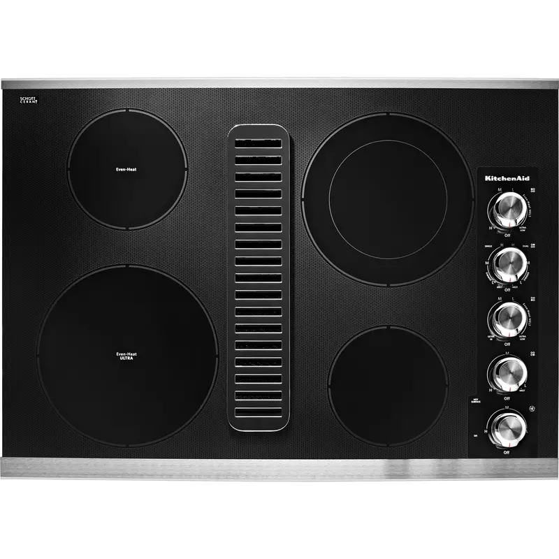 Kitchenaid 30-Inch Built-In Electric Cooktop With Even-Heat™ Element Kced600Gss 1