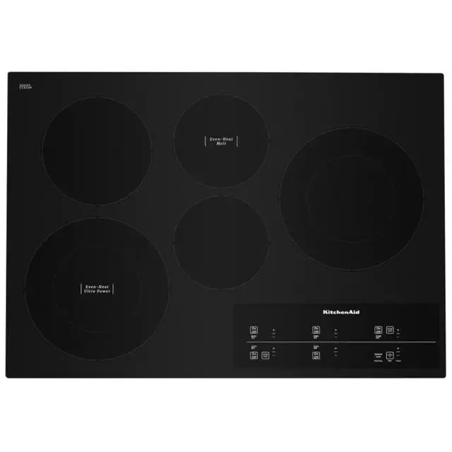 Kitchenaid 30-Inch Built-In Electric Cooktop With Even-Heat™ Technology – Kces950Kbl 1