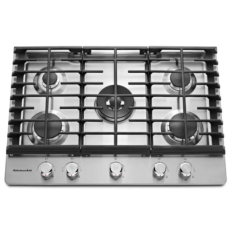 Kitchenaid 30-Inch Built-In Gas Cooktop With Even-Heat™ Burner Kcgs550Ess 1