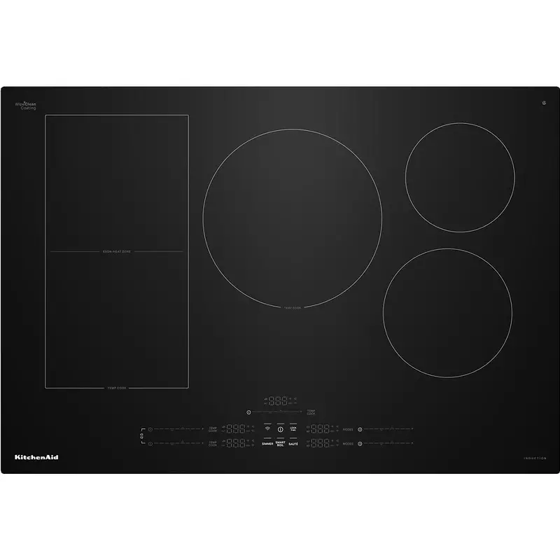 Kitchenaid 30-Inch Built-In Induction Cooktop Featuring Temp Cook™ Technology And 5 Heating Zones (Kcit730Sbl) 1