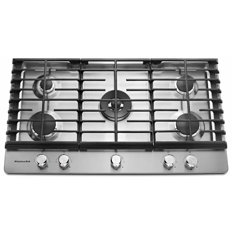 Kitchenaid 36-Inch Built-In Gas Cooktop With Even-Heat™ Burner Kcgs556Ess 1