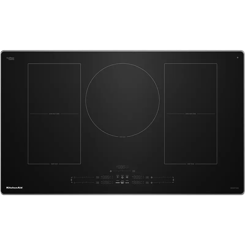 Kitchenaid 36-Inch Built-In Induction Cooktop With Temp Cook™ – 5-Zone, Stainless Steel Kcit736Sss 1