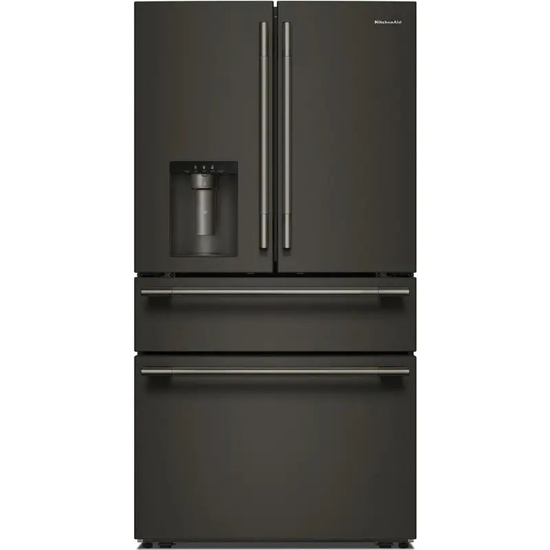 Kitchenaid 36-Inch Four-Door French Door Refrigerator With Ice & Water Dispenser, 29.5 Cu. Ft., Model Krmf436Sbe 1