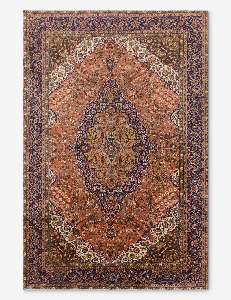 Large-Scale Turkish Wool Rug – Vintage Hand-Knotted, 6'8" X 10', No. 540 1