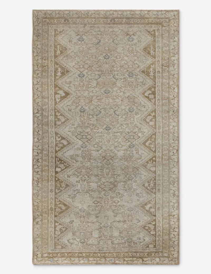 Large Vintage Turkish Wool Rug – Hand-Knotted, 3'5" X 6', No. 533 1