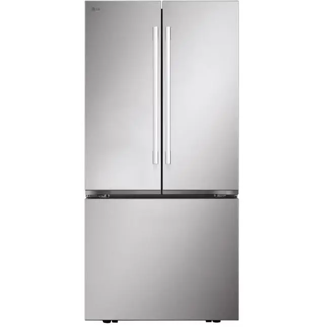 Lg 25 Cu. Ft. Three-Door French-Door Refrigerator With Hybrid Handle Design Lf25H6200S 1