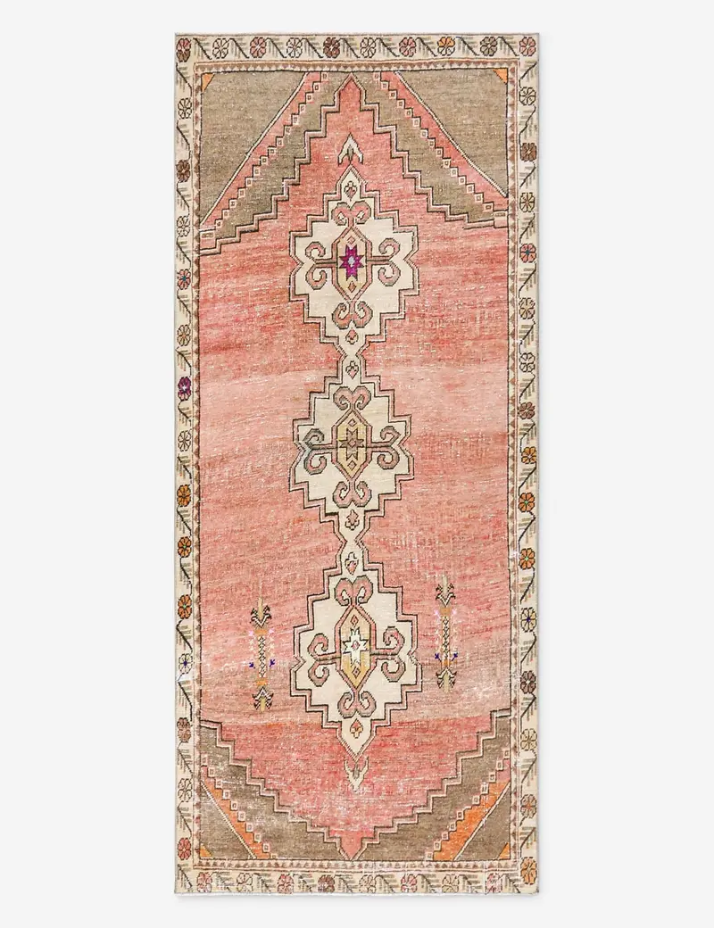 Long Turkish Wool Runner Rug – 3' X 6'9" (No. 290) 1