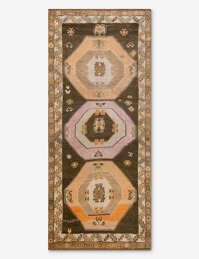 Long Turkish Wool Runner Rug – Hand-Knotted, 4'9" X 12'3", No. 297 1