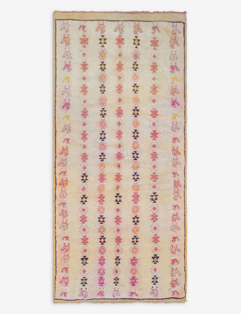 Long Vintage Moroccan Runner Rug – 3'2" X 7'2" (No. 15) 1