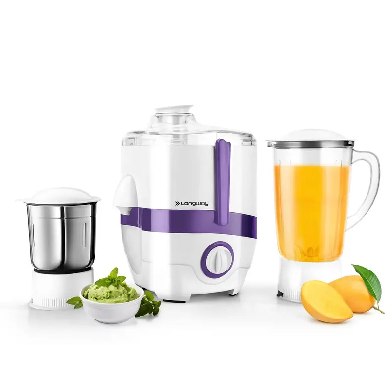 Longway Juicematic 550W Juicer Mixer Grinder – 2-Jar System For Juicing, Grinding & Blending, 1-Year Warranty 1