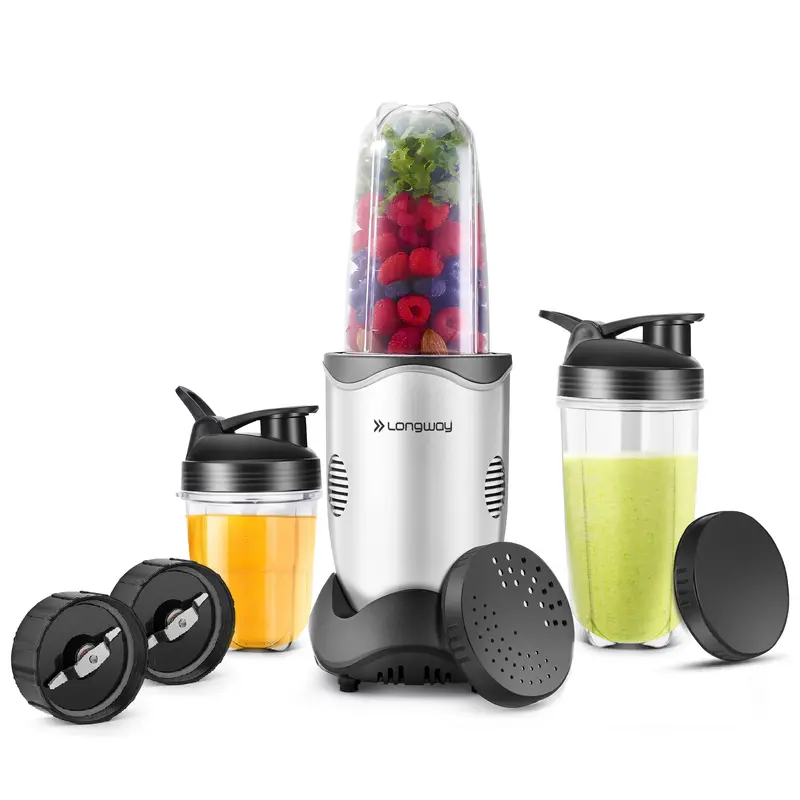 Longway Nutri Power 600W Bullet Blender – 3-Jar Kit, High-Speed Abs Body & Extended 3-Year Coverage 1