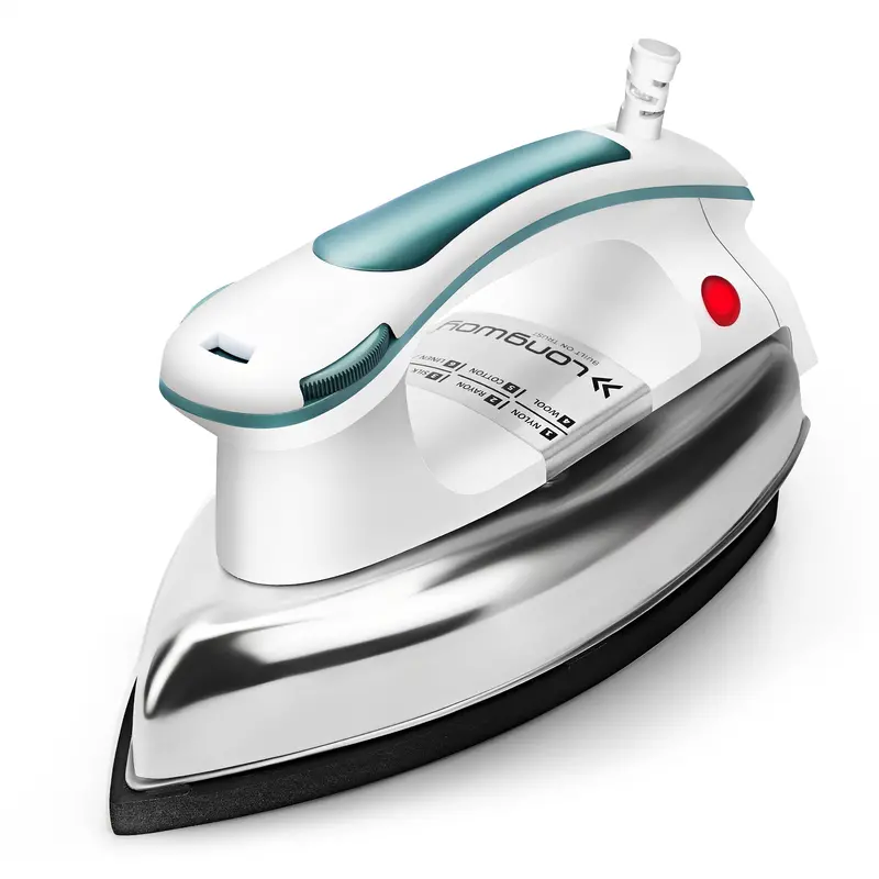 Longway Plancha Heavy-Duty Dry Iron – 1000W, Teflon Non-Stick Soleplate, Smooth Gliding, 2-Year Warranty 1