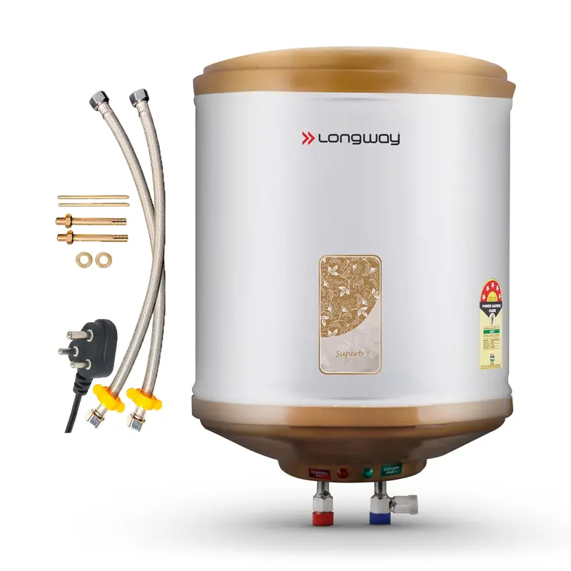 Longway Superb 15L 5-Star Automatic Storage Water Heater – Family-Sized Electric Geyser With Corrosion Protection & 5-Year Tank Warranty 1