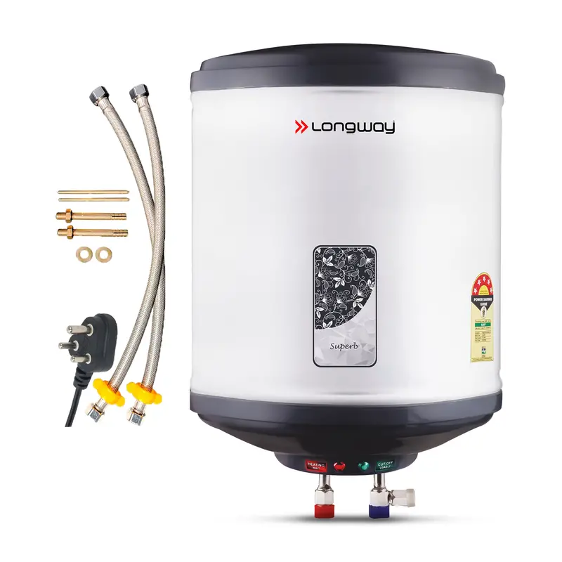 Longway Superb 35L 5-Star Electric Storage Geyser – Advanced Safety, Anti-Rust Tank & 5-Year Warranty 1