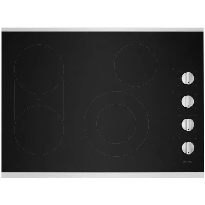 Maytag 30-Inch Electric Built-In Cooktop – Versatile Reversible Surface Mec8830Hs 1