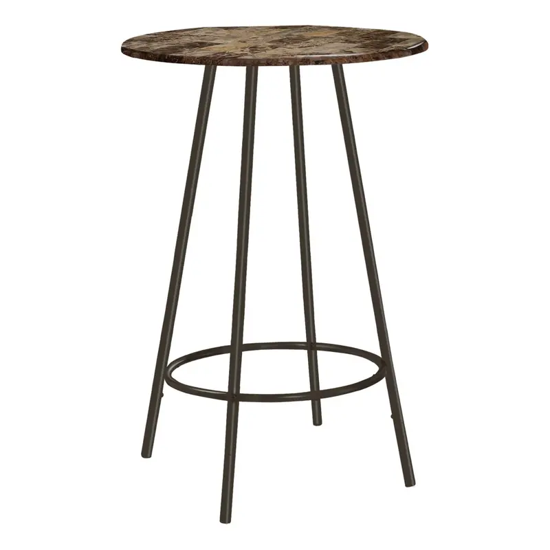Monarch Marble-Top Round Bar Table With Tripod Base I 2310 1