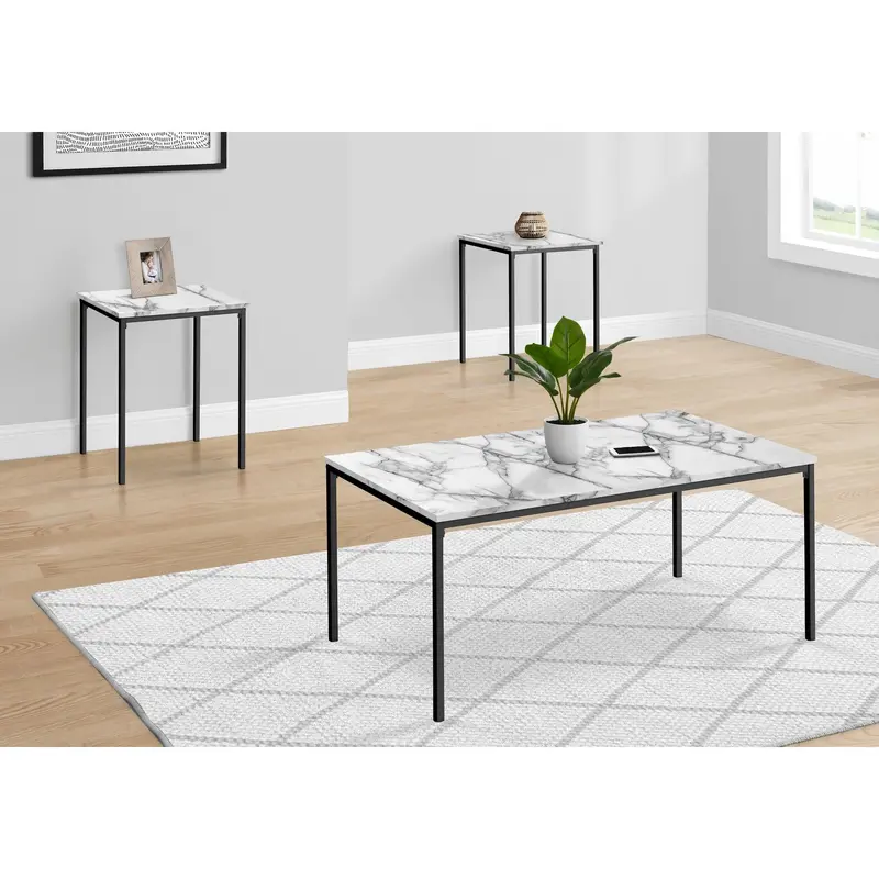 Monarch Minimalist Living Room Table Set – I7892P 1