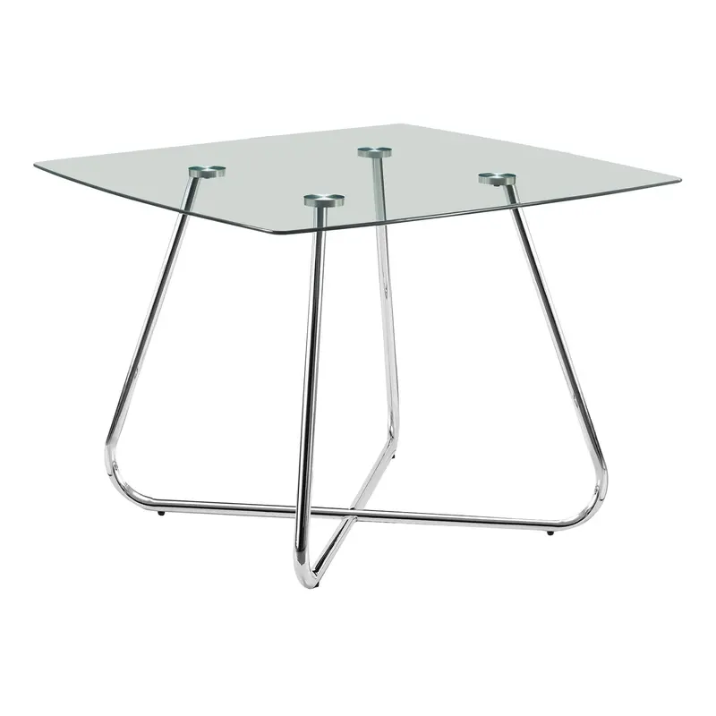 Monarch Square Glass-Top Dining Table With Tripod Base I 1070 1