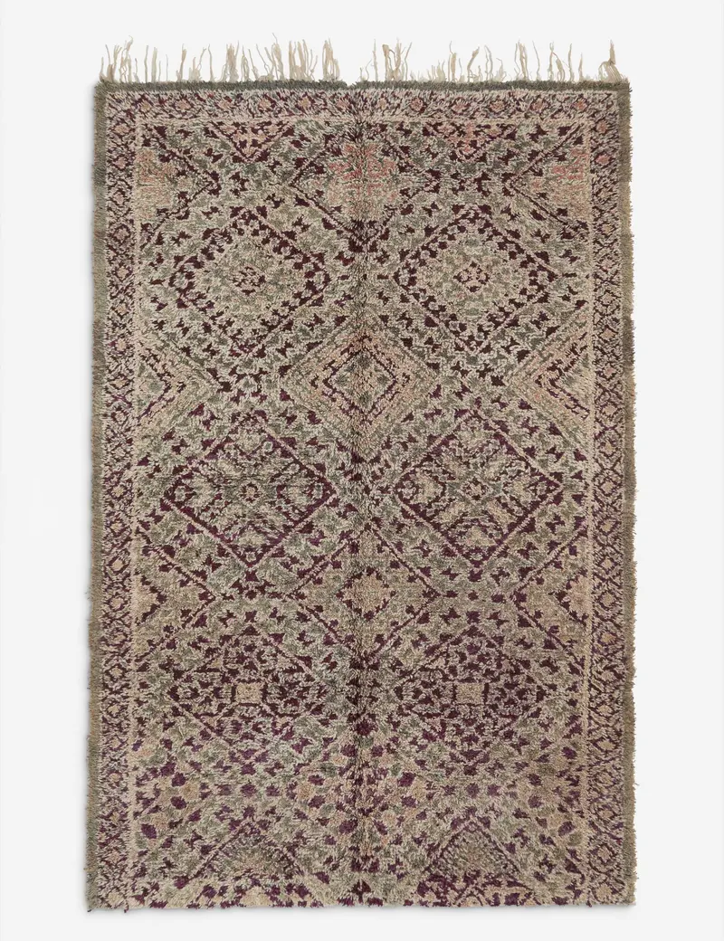 Moroccan Hand-Knotted Wool Rug — 6'8" X 10'4" 1