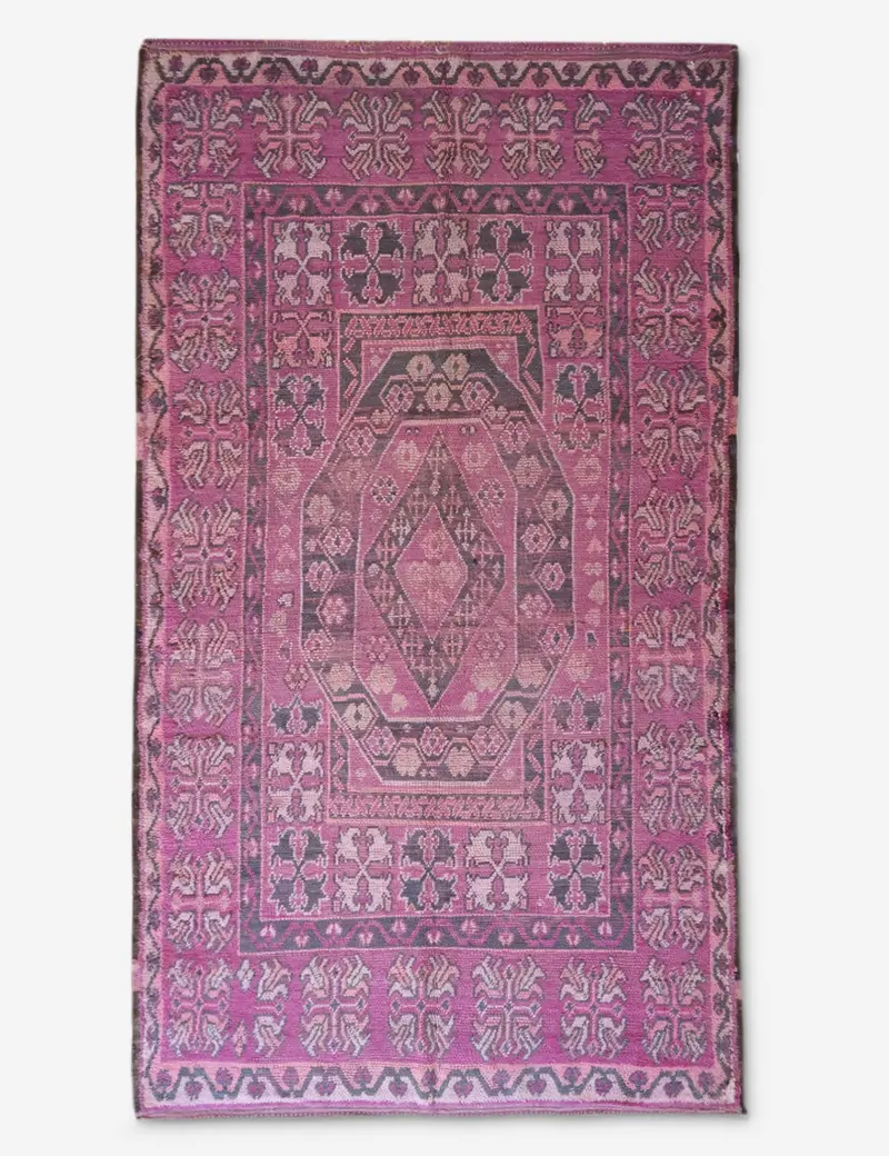Moroccan Wool Rug No. 49 – Vintage Hand-Knotted, 6'4" X 11'4" 1